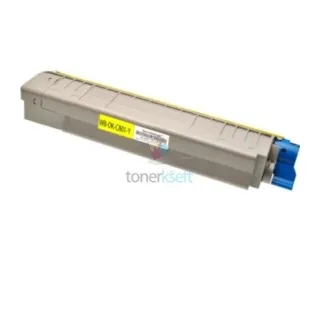 OKI 44643001 C801 / C821 Y Yellow - sárga toner chippel - 7.300 oldal